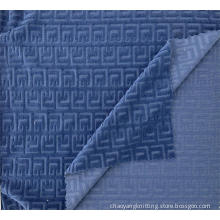 custom 100% polyester plain dyed knitted print velvet